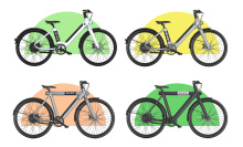 Four electric-bikes.