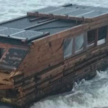 Solar-powered houseboat from Canada washes up in Ireland