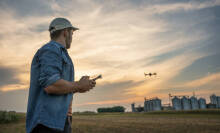 Person flying a drone