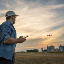 Person flying a drone