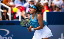 Naomi Osaka of Japan in action