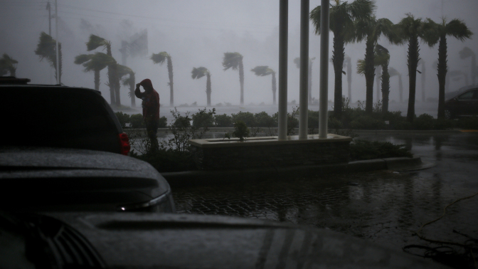 Panama City in 2018 during Hurricane Michael