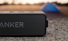 anker speaker sitting on the ground 