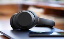 A pair of Sony WH-1000XM4 headphones