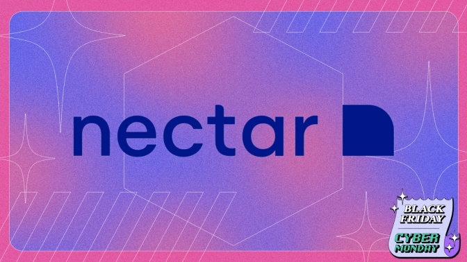 Nectar logo on Mashable Black Friday template