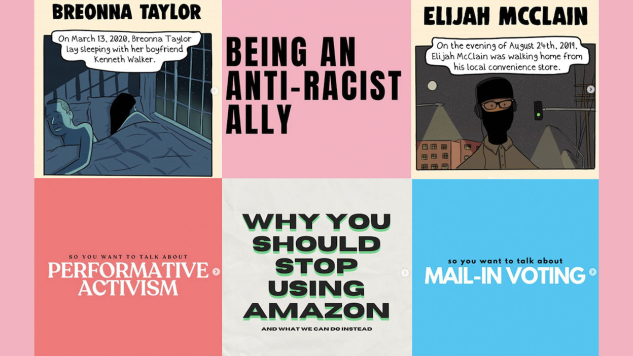 Instagram is flooded with artsy activism guides. Here’s the story behind them.