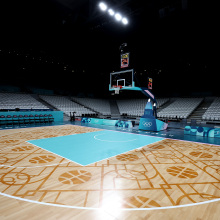 The Paris 2024 basketball court