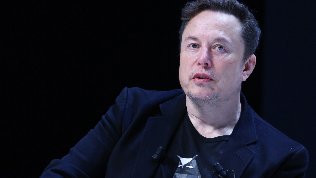 Elon Musk attends 'Exploring the New Frontiers of Innovation: Mark Read in Conversation with Elon Musk' session during the Cannes Lions International Festival Of Creativity 2024