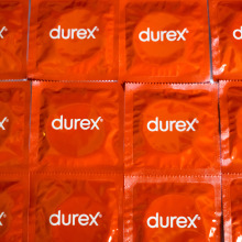 red durex condom wrappers