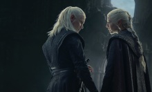 Daemon and Rhaenyra Targaryen hold hands in Harrenhal.