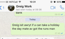 Scottish man messages boss asking for day off, gets a hilarious response