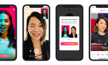 screenshots of tinder photo verification process on iphone