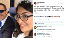 Woman's Twitter request for a wedding date ends in an adorable love story