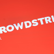 crowstrike logo over orange background