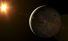 A super-Earth orbiting a red dwarf star