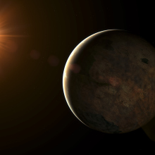 A super-Earth orbiting a red dwarf star