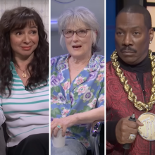 Five images of celebrities on SNL.