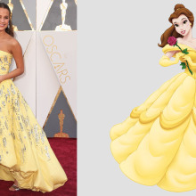 Alicia Vikander looks like a Disney dream at the Oscars