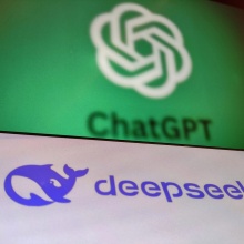 DeepSeek and ChatGPT logos