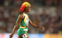 Shelly-Ann Fraser-Pryce of Team Jamaica