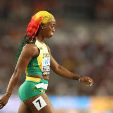 Shelly-Ann Fraser-Pryce of Team Jamaica