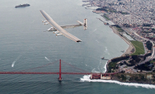 Solar-powered plane reaches California after journey across Pacific