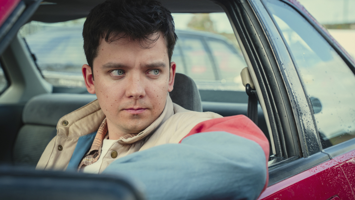 Asa Butterfield as Otis Milburn in Sex Education Season 4. 