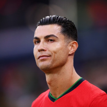 Cristiano Ronaldo of Portugal looks on