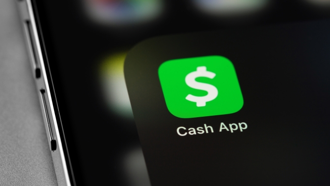 CashApp icon app on the screen of a smartphone