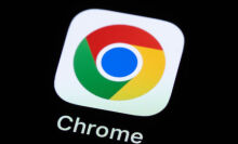 The Google Chrome application app can be seen on the display of a smartphone