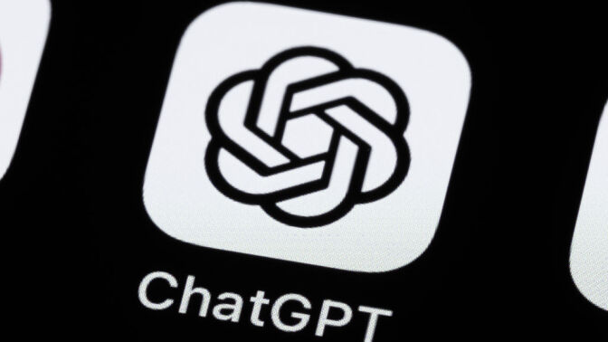 chatgpt mobile app icon on a smartphone screen