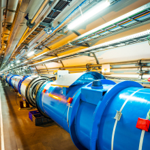 one of the LHC particle accelerator's tunnels