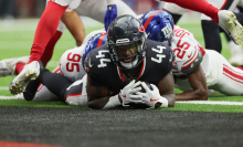 British Brooks of the Houston Texans rushes for a touchdown