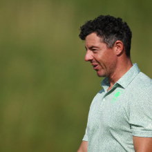 Rory McIlroy of Team Ireland walks on the 13th hole