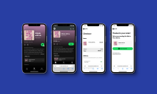 The process of buying a book on Spotify Audiobooks. 