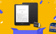 Kindle Paperwhite against a colorful background 