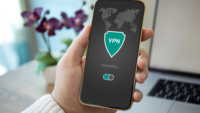 VPN UI on a phone