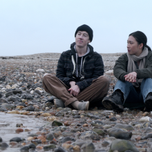 (L to R) Alex Sharp as Will Downing, Jess Hong as Jin Cheng in episode 106 of "3 Body Problem."