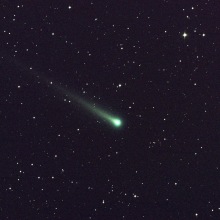 Comet hurtling through space