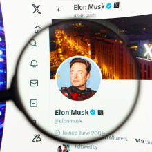 Elon Musk's X profile page