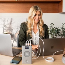 A women charging up her devices