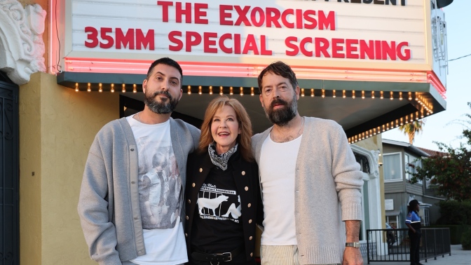 M.A. Fortin, Linda Blair, and Joshua John Miller at a special screening of "The Exorcism."