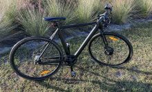 Electric bike on display.