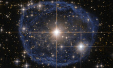 A blue bubble shines in deep space in new Hubble photo