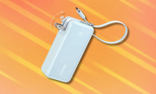 Anker 3-in-1 Power Bank on orange and white background