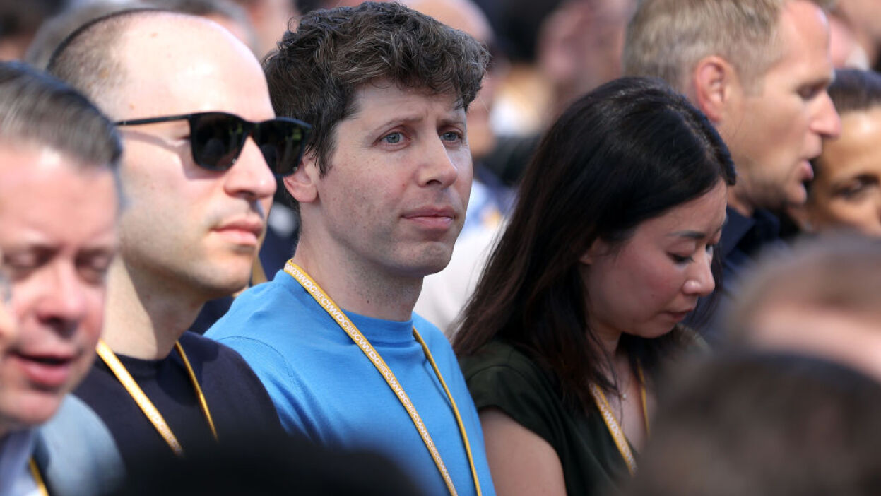 OpenAI CEO Sam Altman in the crowd at Apple WWDC 2024