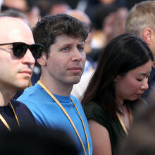 OpenAI CEO Sam Altman in the crowd at Apple WWDC 2024