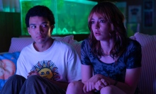 Justice Smith and Brigette Lundy-Paine in "I Saw the TV Glow."