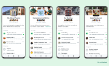 A few phone screens displaying WhatsApp and the new feature.