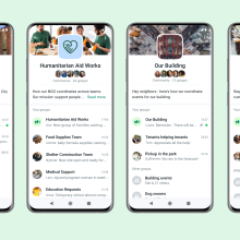 A few phone screens displaying WhatsApp and the new feature.